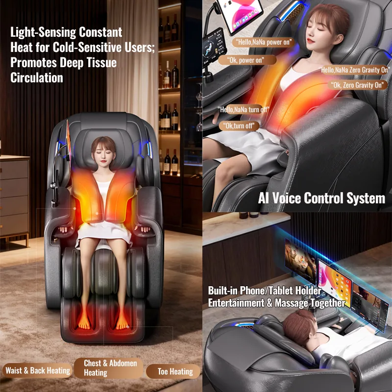 Heat therapy voice control and entertainment features