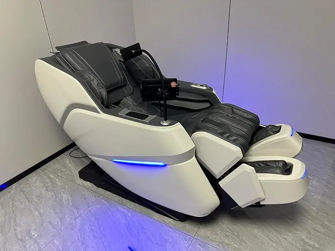 Massage chair reclined in customer room