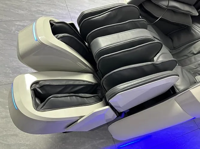 Massage chair foot and calf section close up